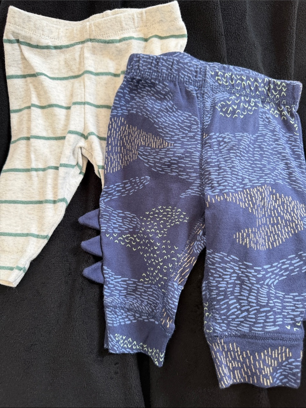 Blue Patterned Dino-Detail Kids Leggings - carters